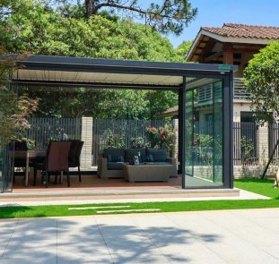 electric aluminium pergola